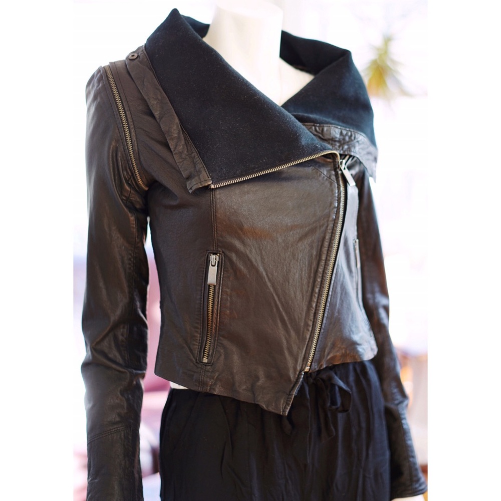 Line Motorcycle Leather Jacket & Vest Allsaints